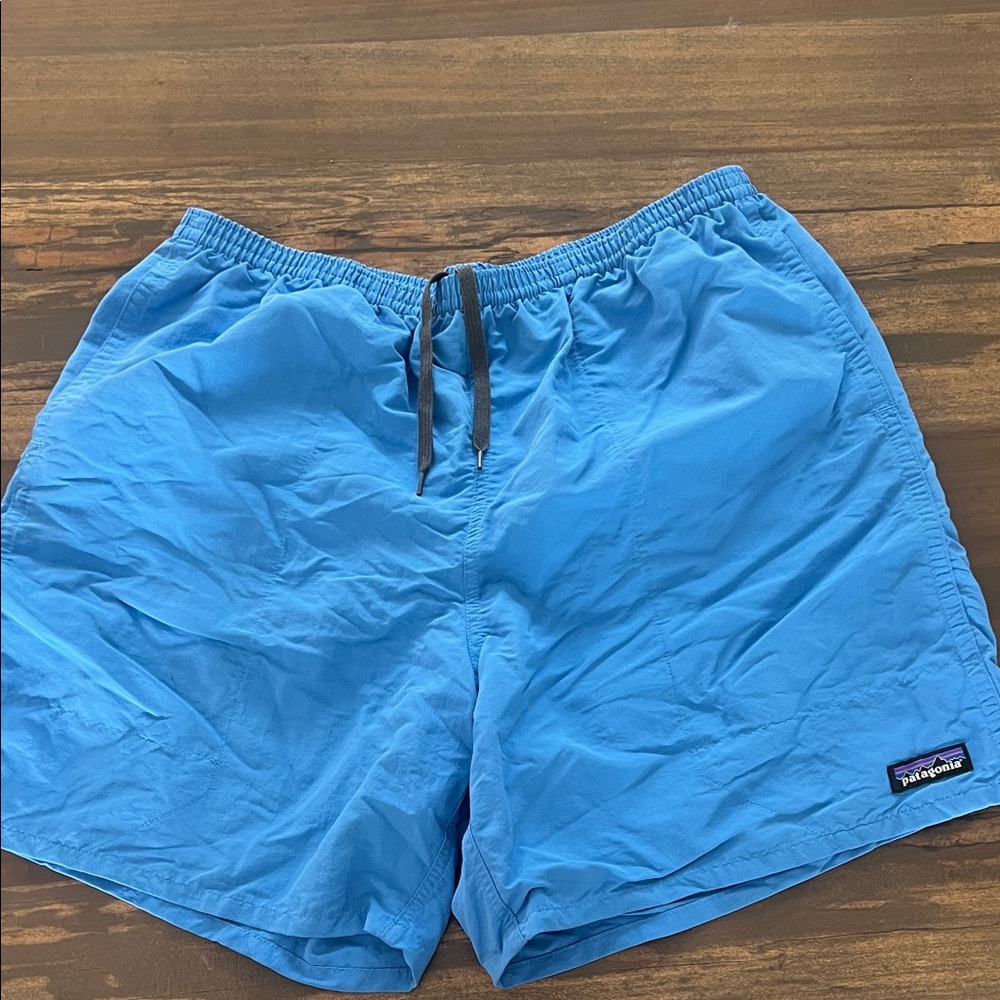 Patagonia Bright Blue Men's Swim Trunks with Drawstring - XL